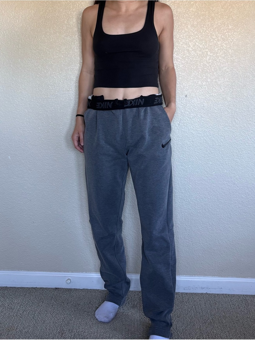 Grey Nike Drifit Sweatpants
